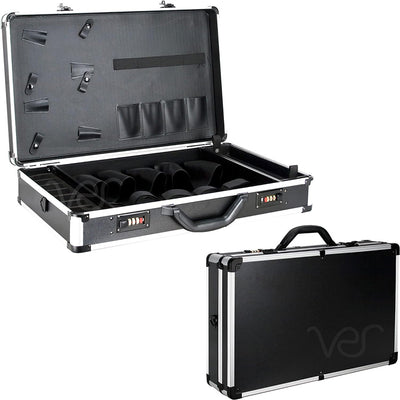 Professional Stylist Tool Box Organize VBK001 Black Stripe Barber Case