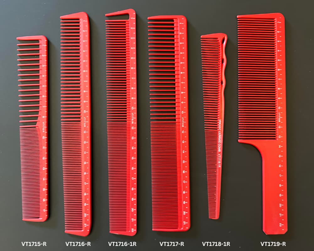 Vincent Professional Red Ceramic Combs - SOLD INDIVIDUALLY – SD Barber ...