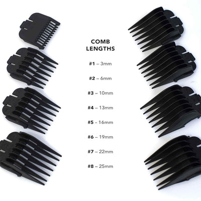 Wahl 8 Pack Cutting Guides with Organizer - Black #3170-500