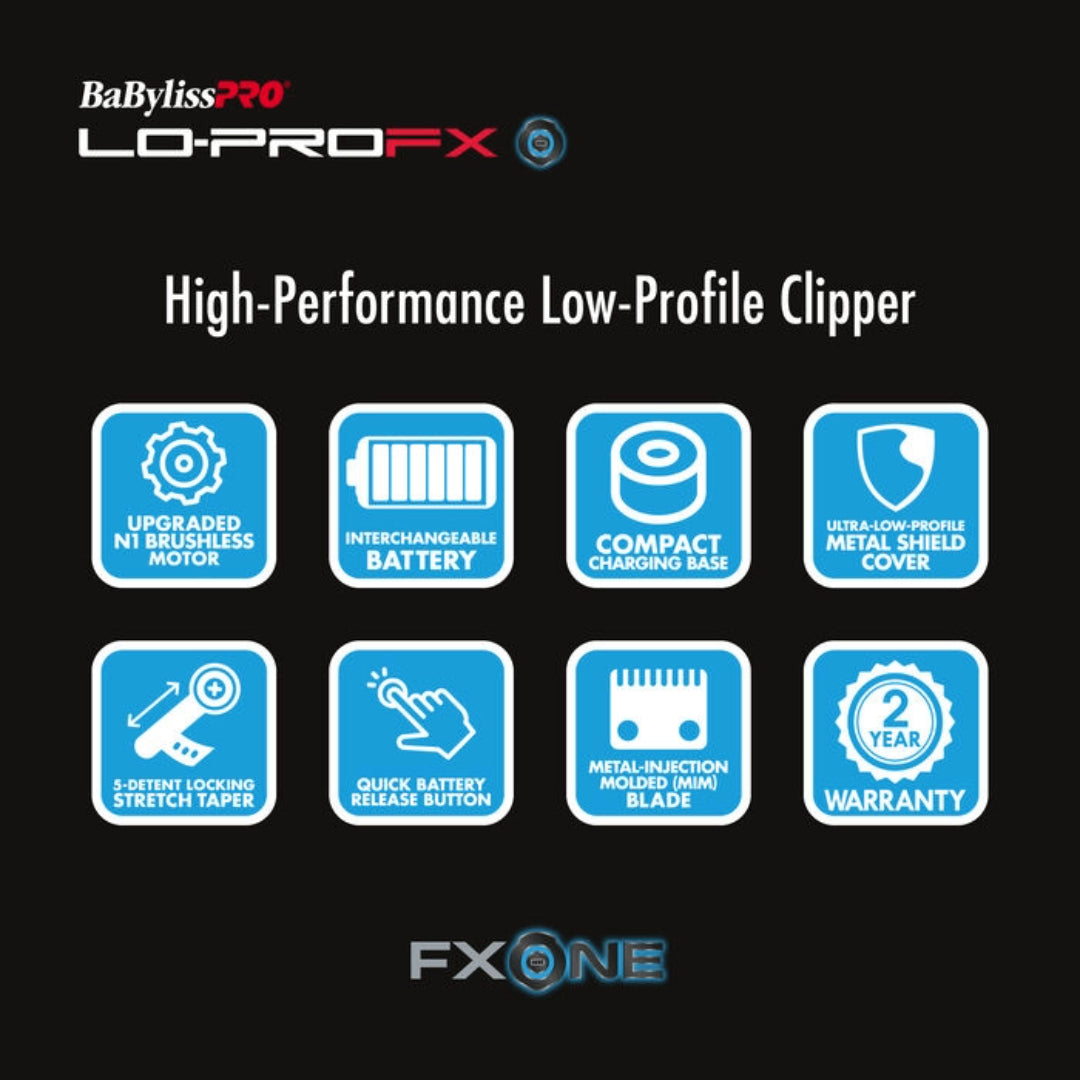 BaBylissPro FXONE Lo-ProFX Clipper FX829 Performance