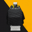 Level 3 Rubber Neck Cutting Cape Black Kray w/ Colorful Drip