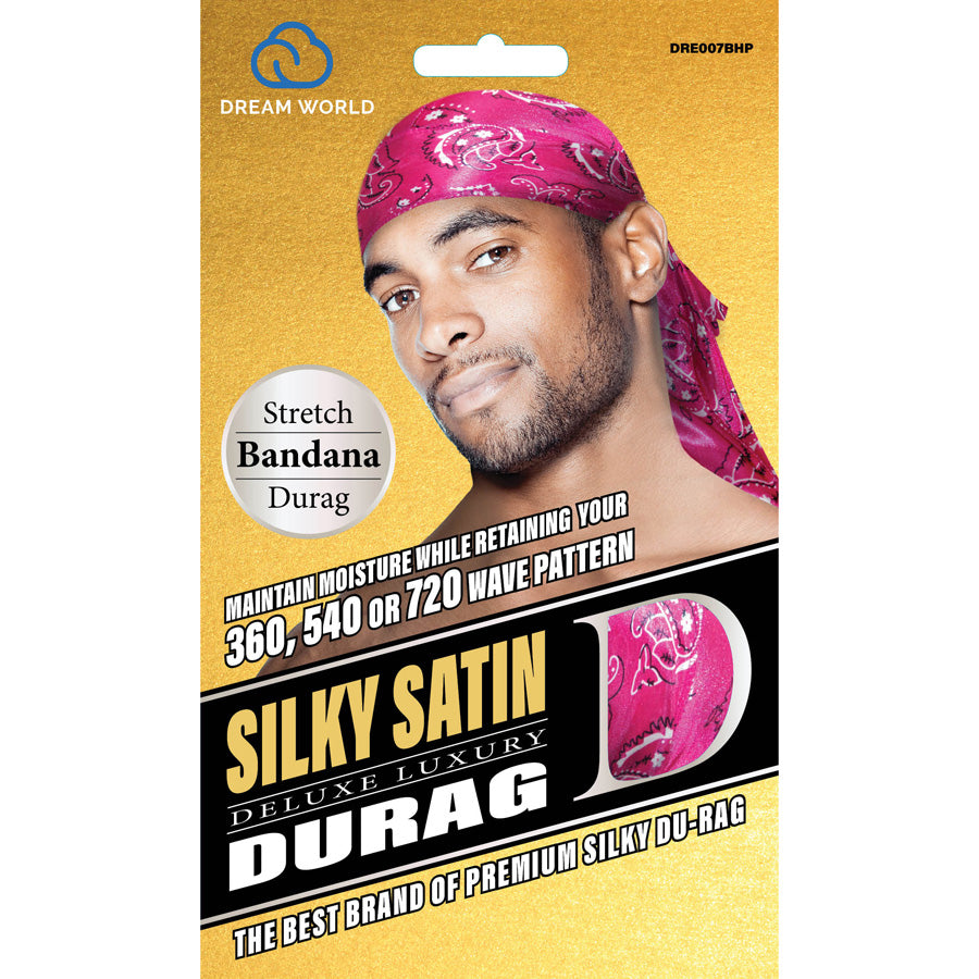 Dream World Smooth Thick SHINY SILKY Deluxe Durag Red