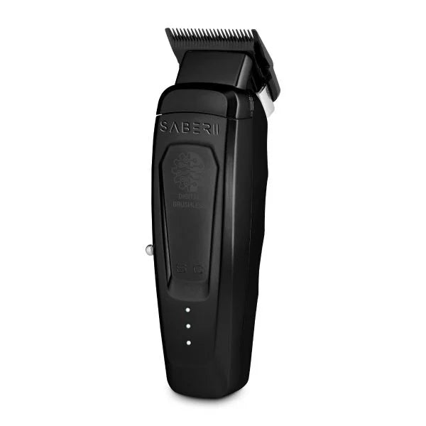 Black hair trimmer with 'Saiber' branding on a white background