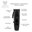 Stylecraft Saber 2 Hair Clipper – Black | Professional Cordless Clipper for Barbers