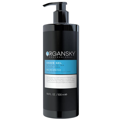Organski Professional Clear Glide Shaving Gel with White tea & Aloe Vera