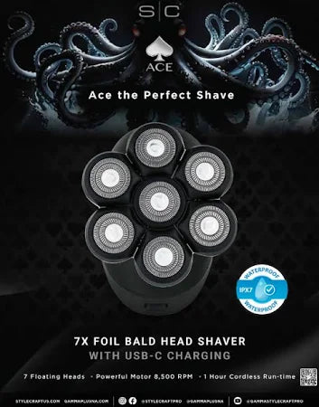 Stylecraft ACE 7x Foil Bald Head Shaver - Replacement Foil Head