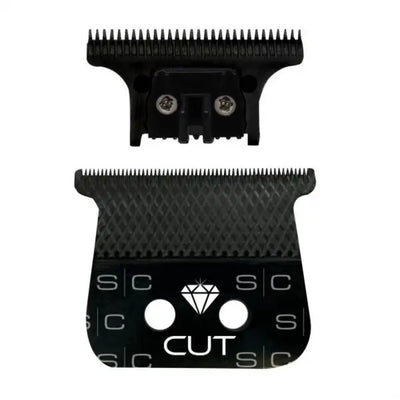Replacement Diamond Cut Fixed Black Diamond DLC Hair Trimmer Blade With The One Cutter Set
