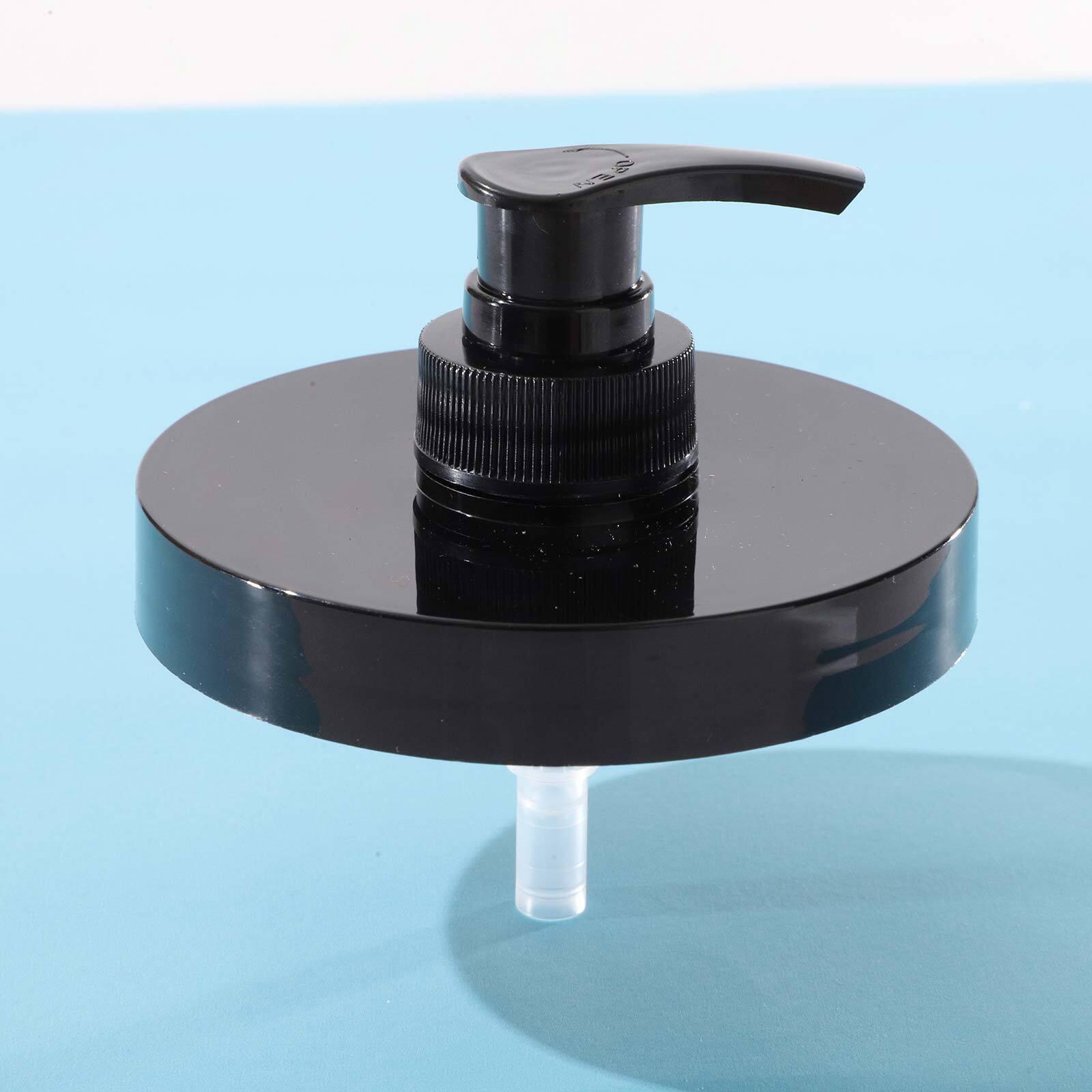 Clear PET Square Plastic Jar with Black Pump Lid - 8oz