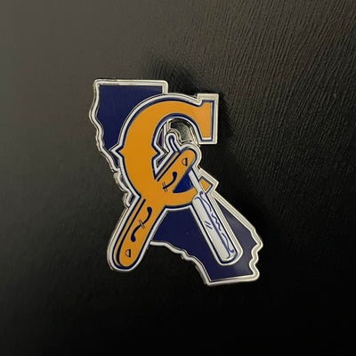 Cali Barber "Yellow/Blue Cali Barber Straight Razor" Pin