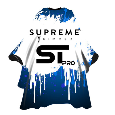 Supreme Trimmer Premium Barber Cape - Blue Neon
