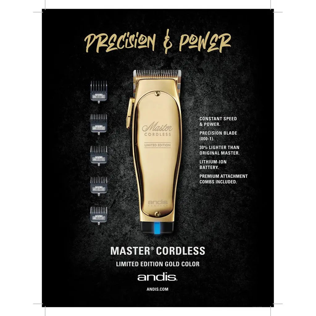 Andis Master Cordless Limited Edition Gold Clipper