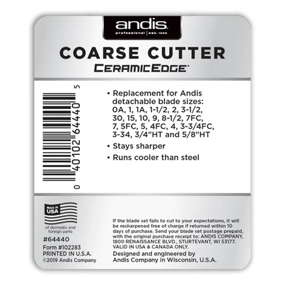 Andis Replacement Blade Ceramic Edge Coarse Cutter