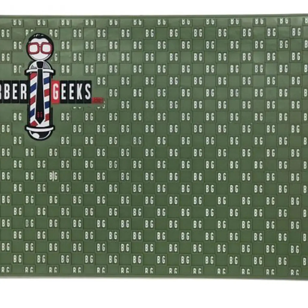 Green Barber Geeks Station Rubber Mat