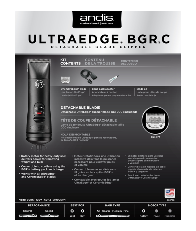 Andis UltraEdge BGRC Detachable Blade Clipper