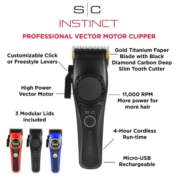 StyleCraft S|C Instinct professional Vector Motor Cordless Clipper