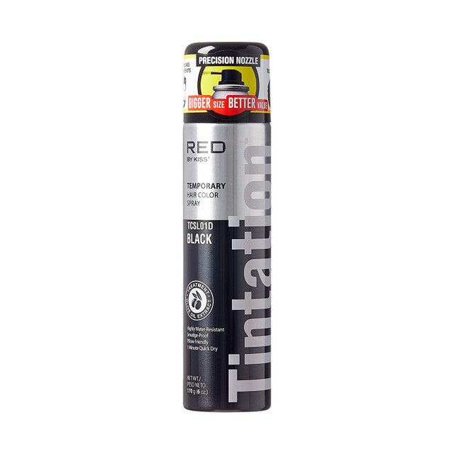 Kiss Spray Tintation Temporary Hair Color Spray Black 