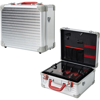 Silver Stripe Cube 4 Clipper Barber Portable Travel Case JBC001